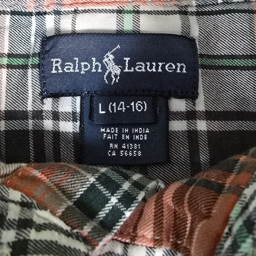 Ralph Lauren | Youth Boys Classic Fit 100% Cotton Plaid Button Down Shirt